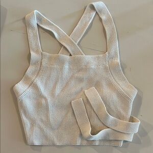 Aritzia Cream Knit Crop Top